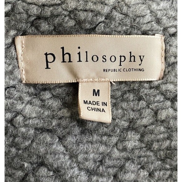 Philosphy Open Chunky Knit Cardigan Sweater Wool Look - Picture 6 of 7